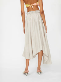 Baumwollpopelin Rock in Vita-Taupe - Tempel Hamburg