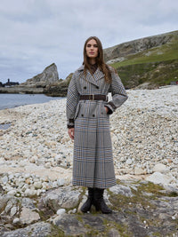 Karierter Woll-Trench