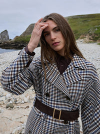 Karierter Woll-Trench