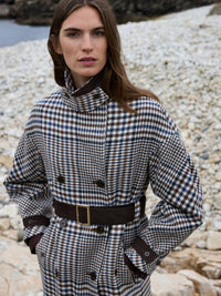 Karierter Woll-Trench