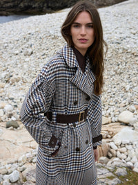 Karierter Woll-Trench