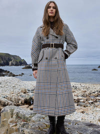 Karierter Woll-Trench