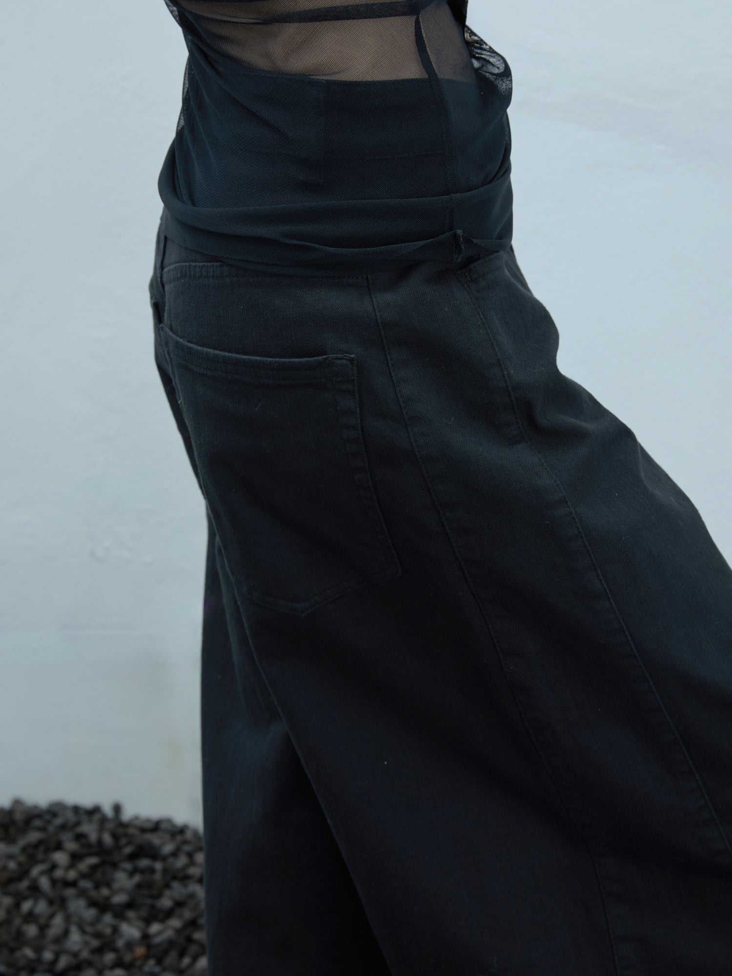 Wide-Leg-Pant in schwarz - Tempel Hamburg