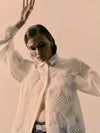 Bluse mit Wellenstickerei in Winter-Twig - Tempel Hamburg