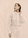 Bluse mit Wellenstickerei in Winter-Twig - Tempel Hamburg