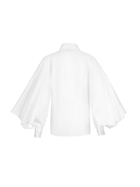 Taft-Bluse mit ausgestelltem Ärmel in crene - Tempel Hamburg