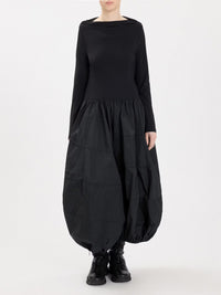 Grid Kleid mit Ballonrock