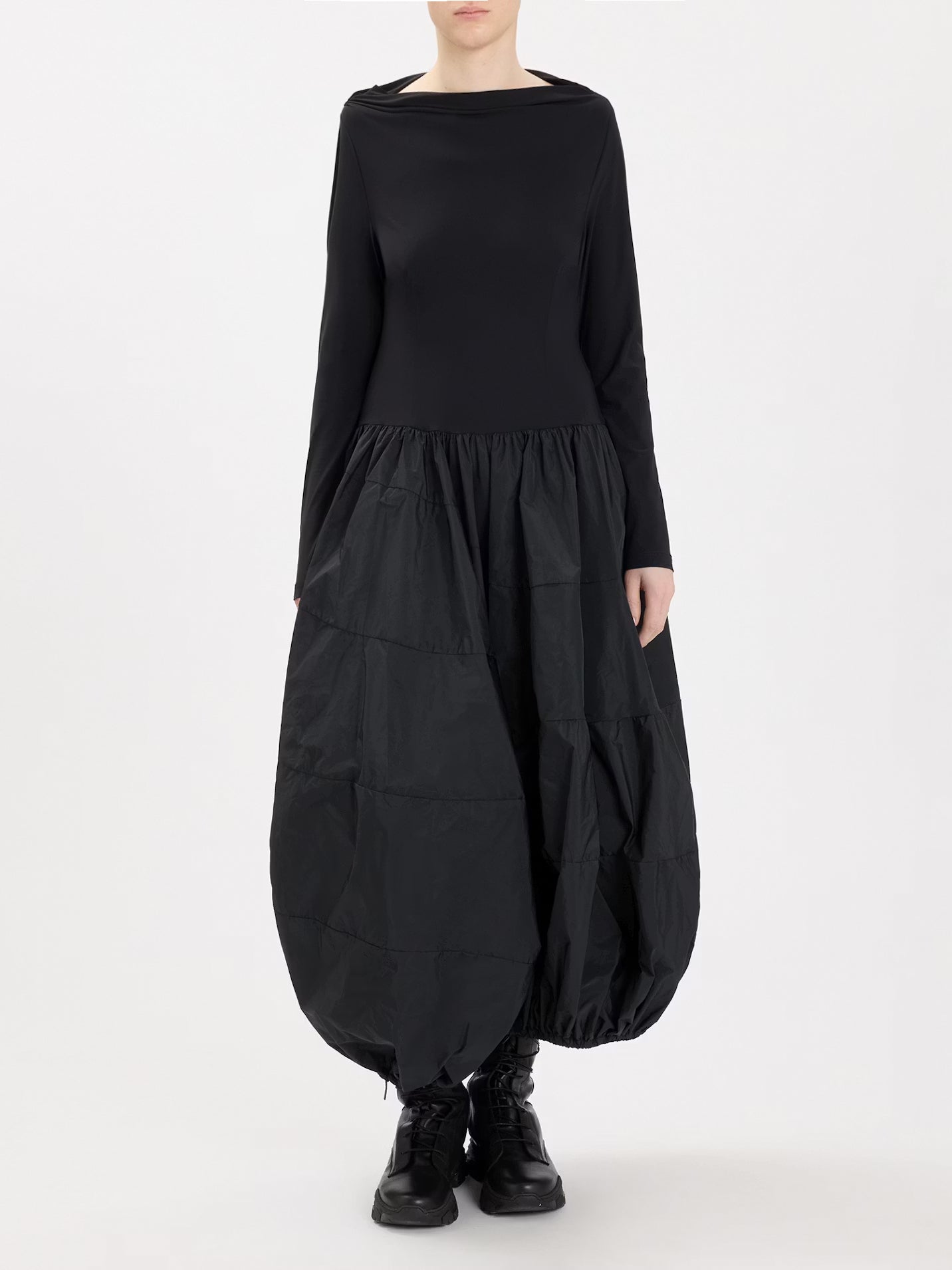 Grid Kleid mit Ballonrock