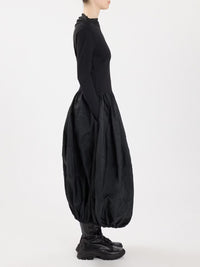 Grid Kleid mit Ballonrock