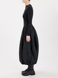 Grid Kleid mit Ballonrock
