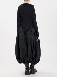 Grid Kleid mit Ballonrock