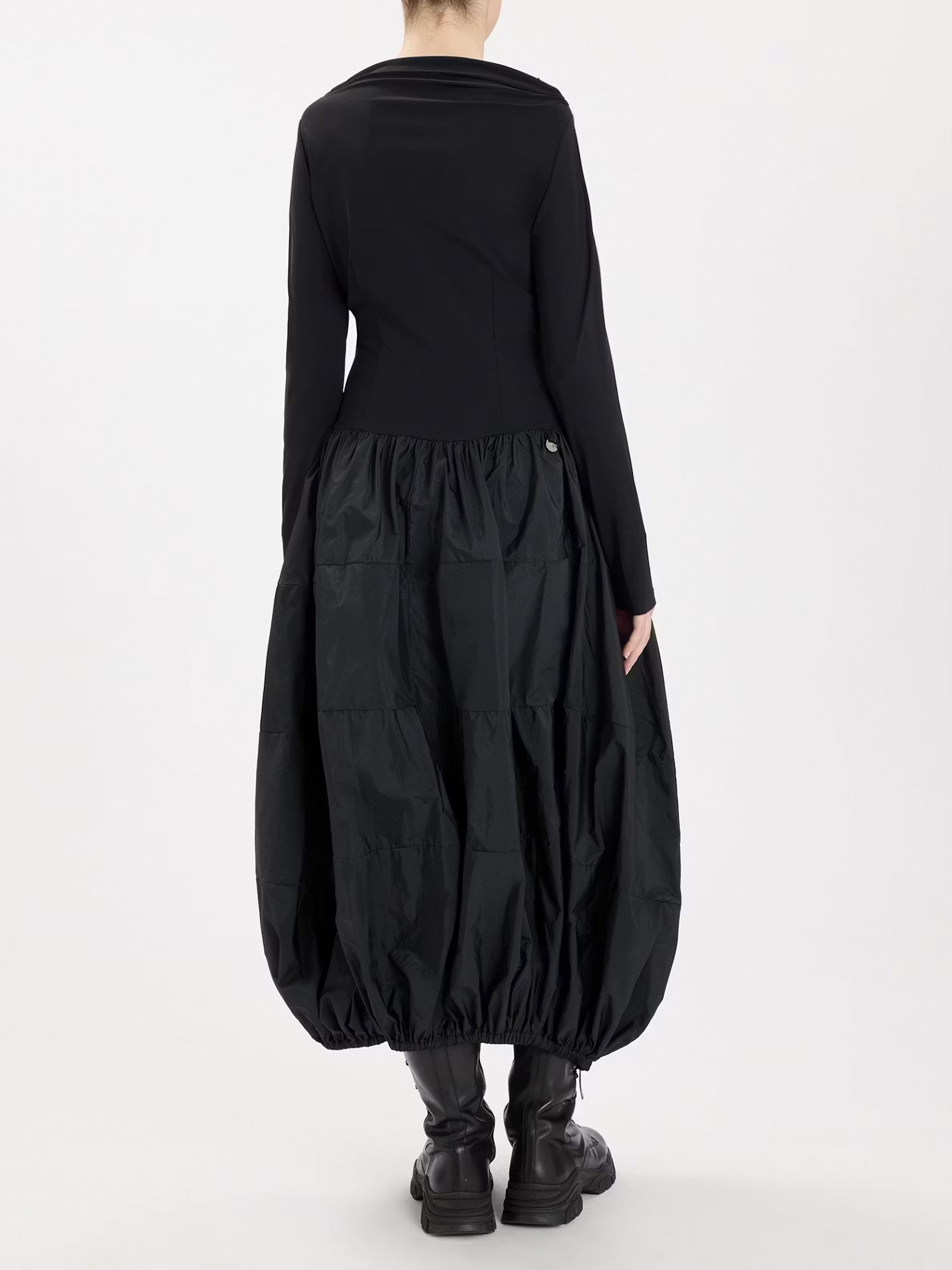 Grid Kleid mit Ballonrock