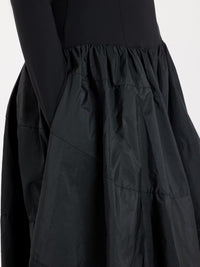 Grid Kleid mit Ballonrock