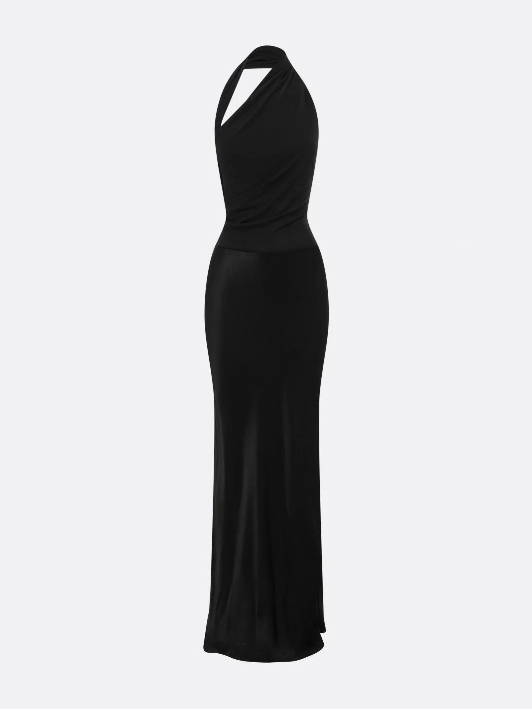 Neckholder Maxikleid in schwarz - Tempel Hamburg