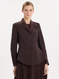Blazer mit leichtem Schößchen in zwei Farben