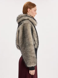 Fluffy-Fake-Fur Jacke