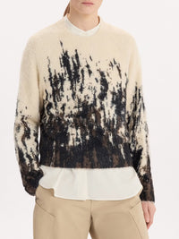 Off-Kilter Pullover mit Fluffy-Effekt