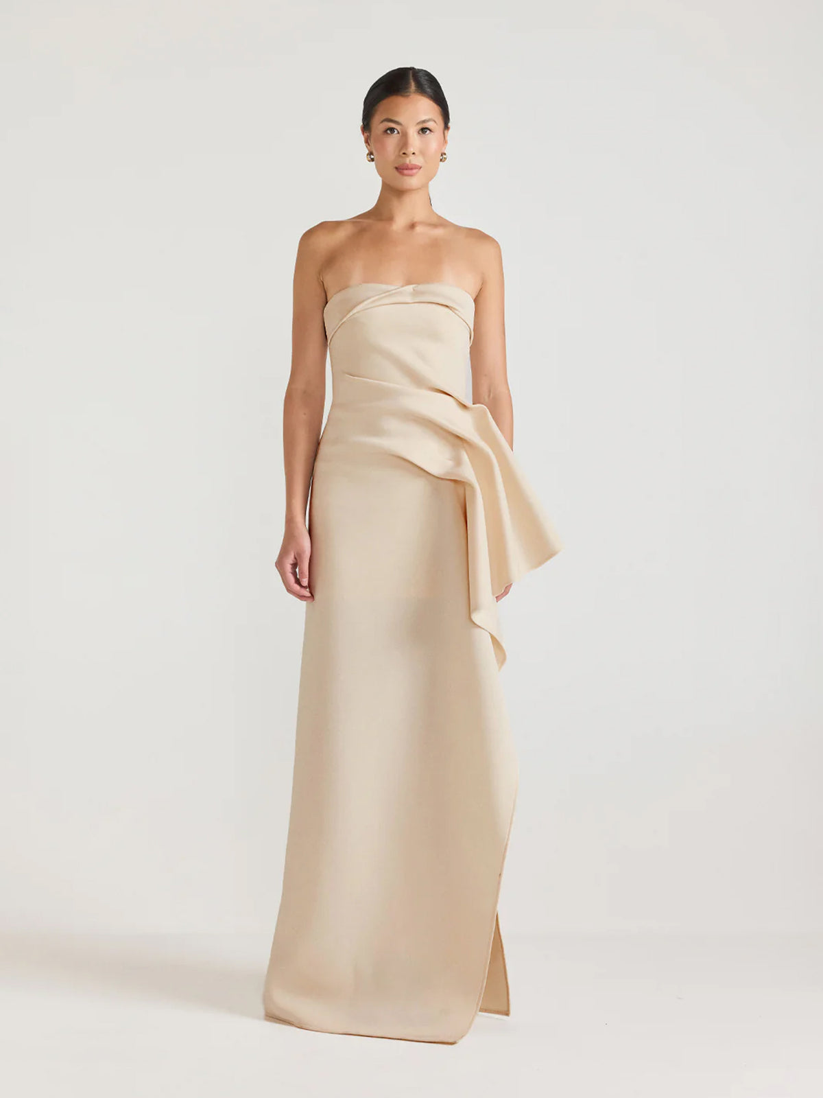 Trägerloses drapiertes Abendkleid - Tempel Hamburg