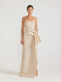 Trägerloses drapiertes Abendkleid - Tempel Hamburg