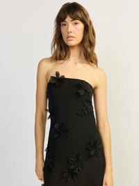 Trägerloses transparentes Abendkleid