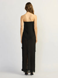 Trägerloses transparentes Abendkleid