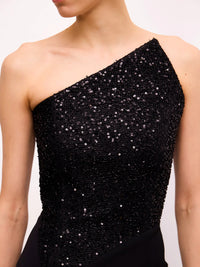 Abendkleid mit Pailletten-Korsage