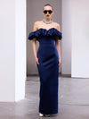 Schulterfreies Abendkleid