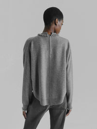 Pullover mit Perlenkragen