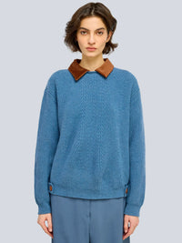 Pullover mit Kord Kragen