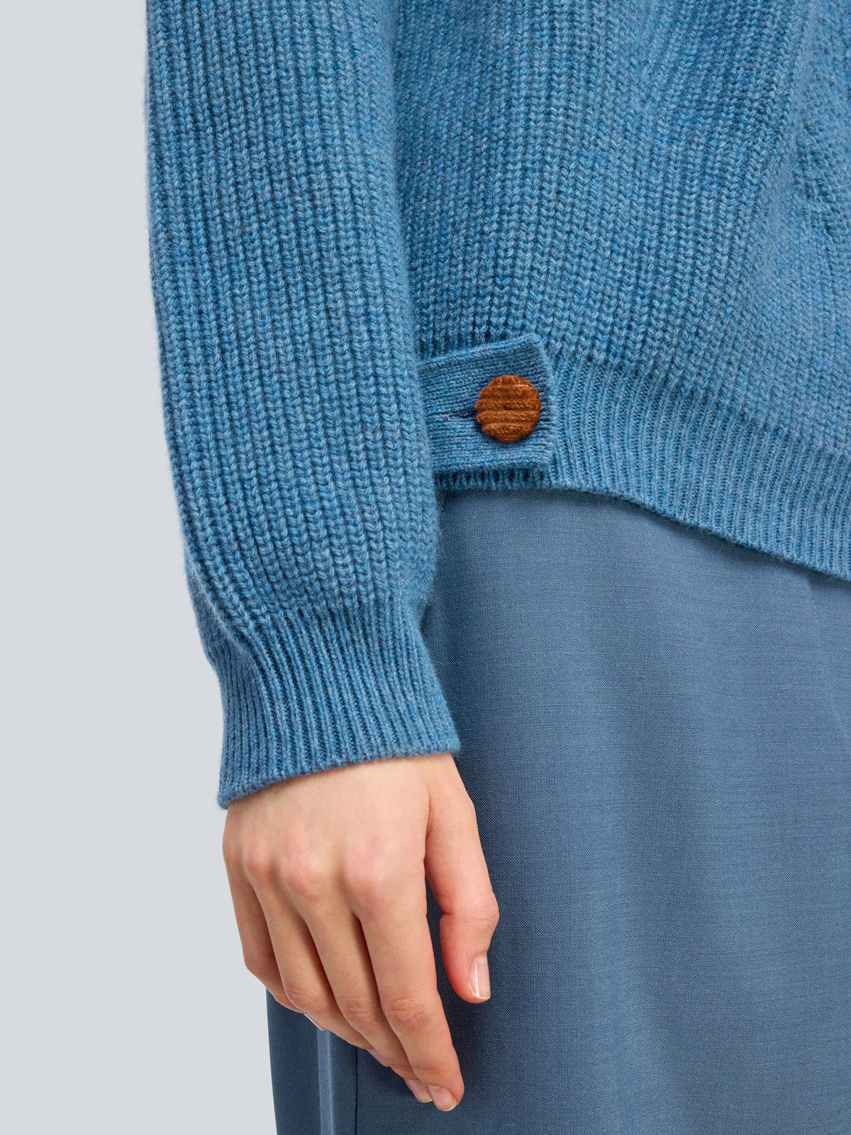 Pullover mit Kord Kragen
