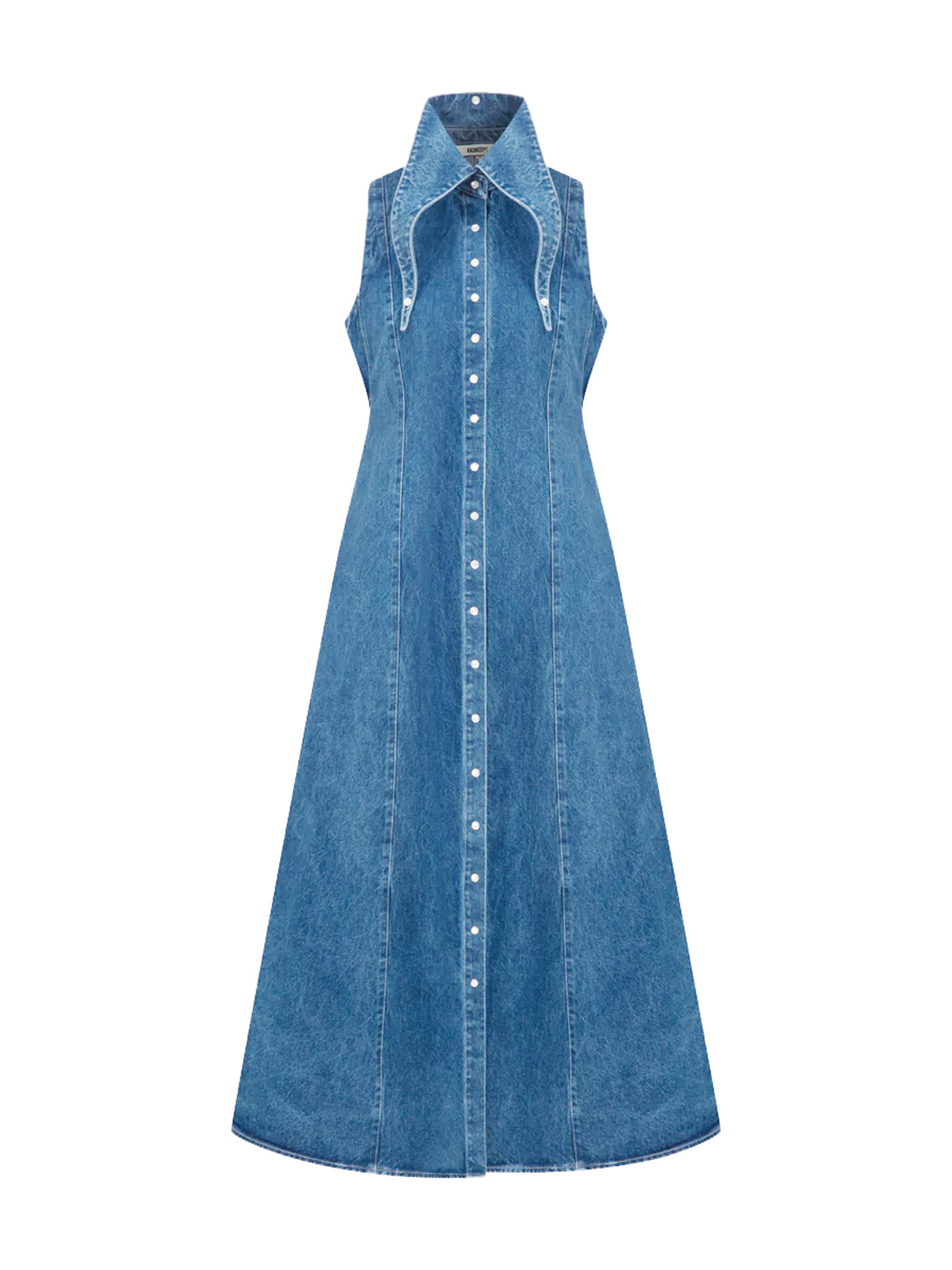 Jeans Kleid mit Statement Kragen - Tempel Hamburg