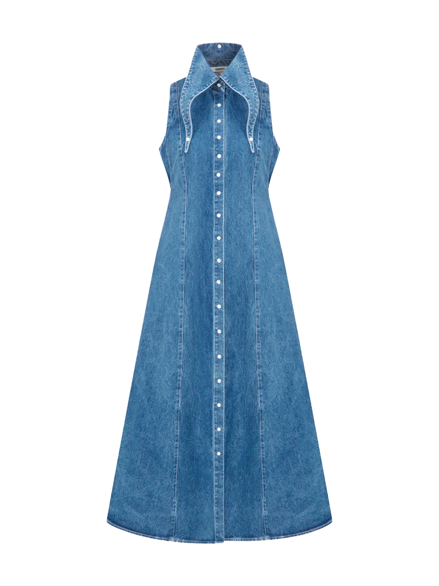 Jeans Kleid mit Statement Kragen - Tempel Hamburg