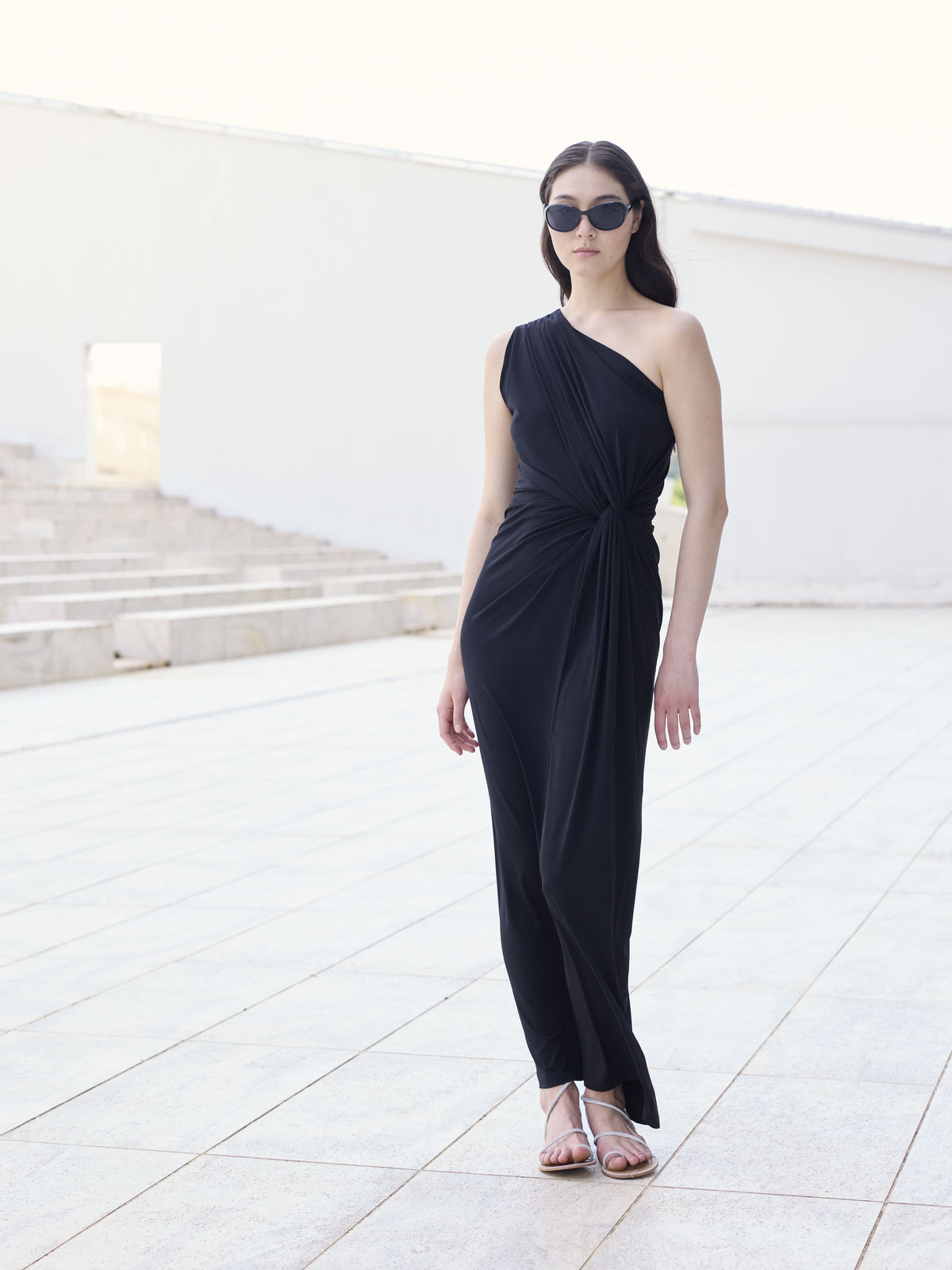 Drapiertes One-Shoulder Abendkleid - Tempel Hamburg