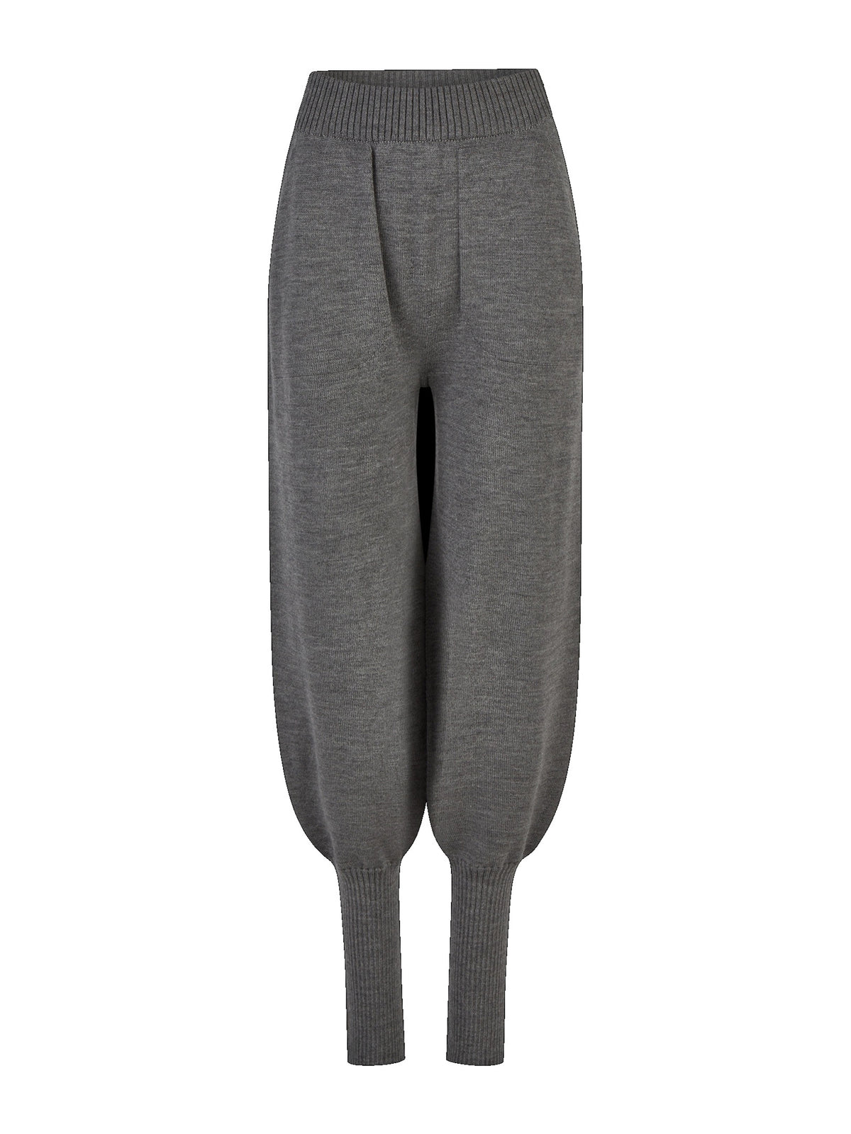 Strick-Hose mit Bundfalten