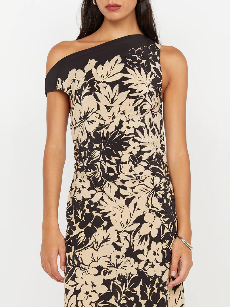 Seidenkleid mit Blumenprint - Tempel Hamburg