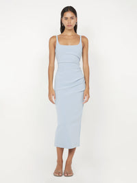 Midikleid in  Dusty Blue - Tempel Hamburg