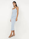 Midikleid in  Dusty Blue - Tempel Hamburg