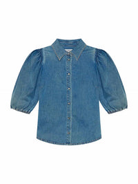 Taillierte Denim-Bluse