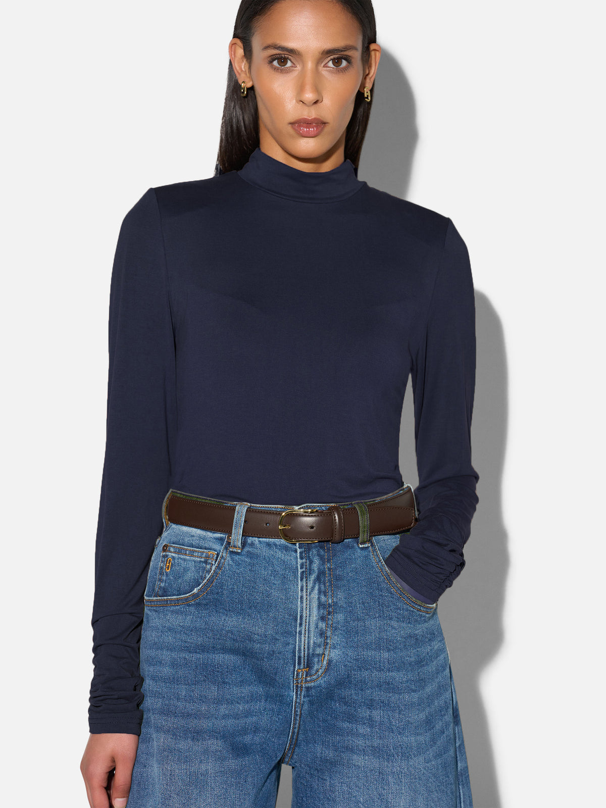 T-Shirt mit Turtleneck
