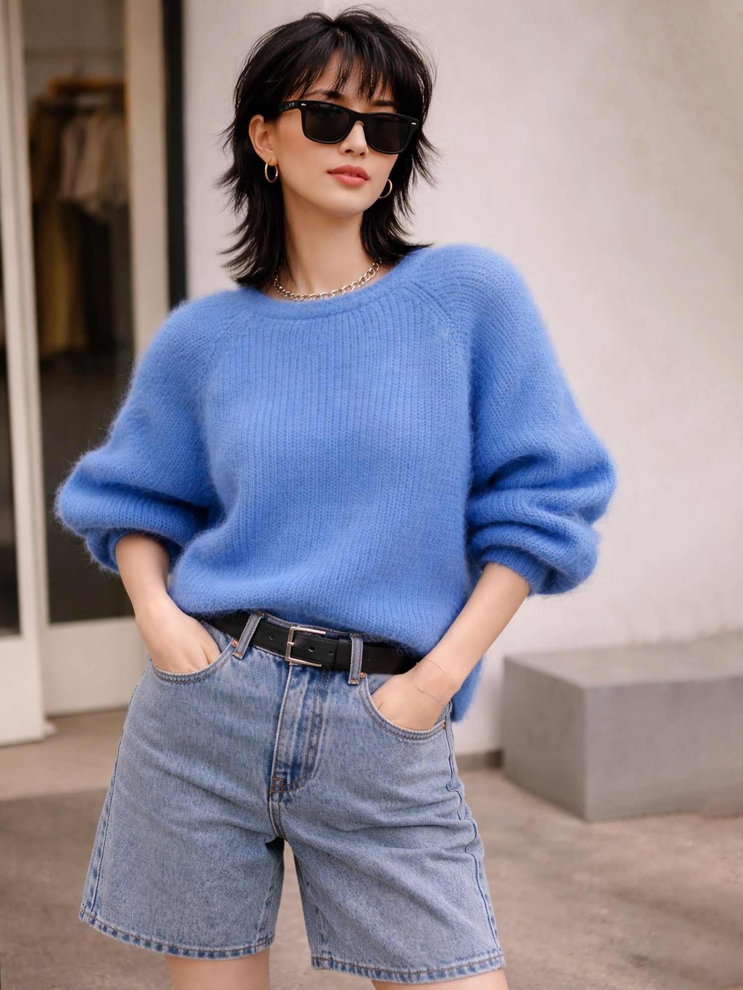 Pullover mit Knotendetail in vielen Farben - Tempel Hamburg