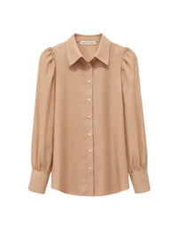 Seidenbluse mit leichtem Keulenarm - Tempel Hamburg