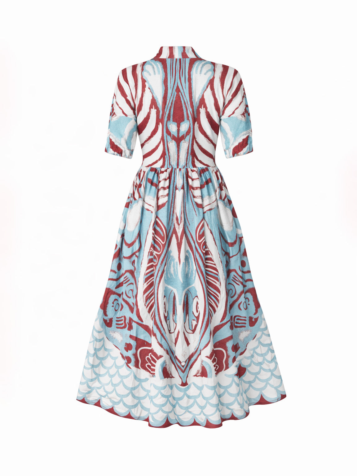 Ethno-Print Kleid - Tempel Hamburg