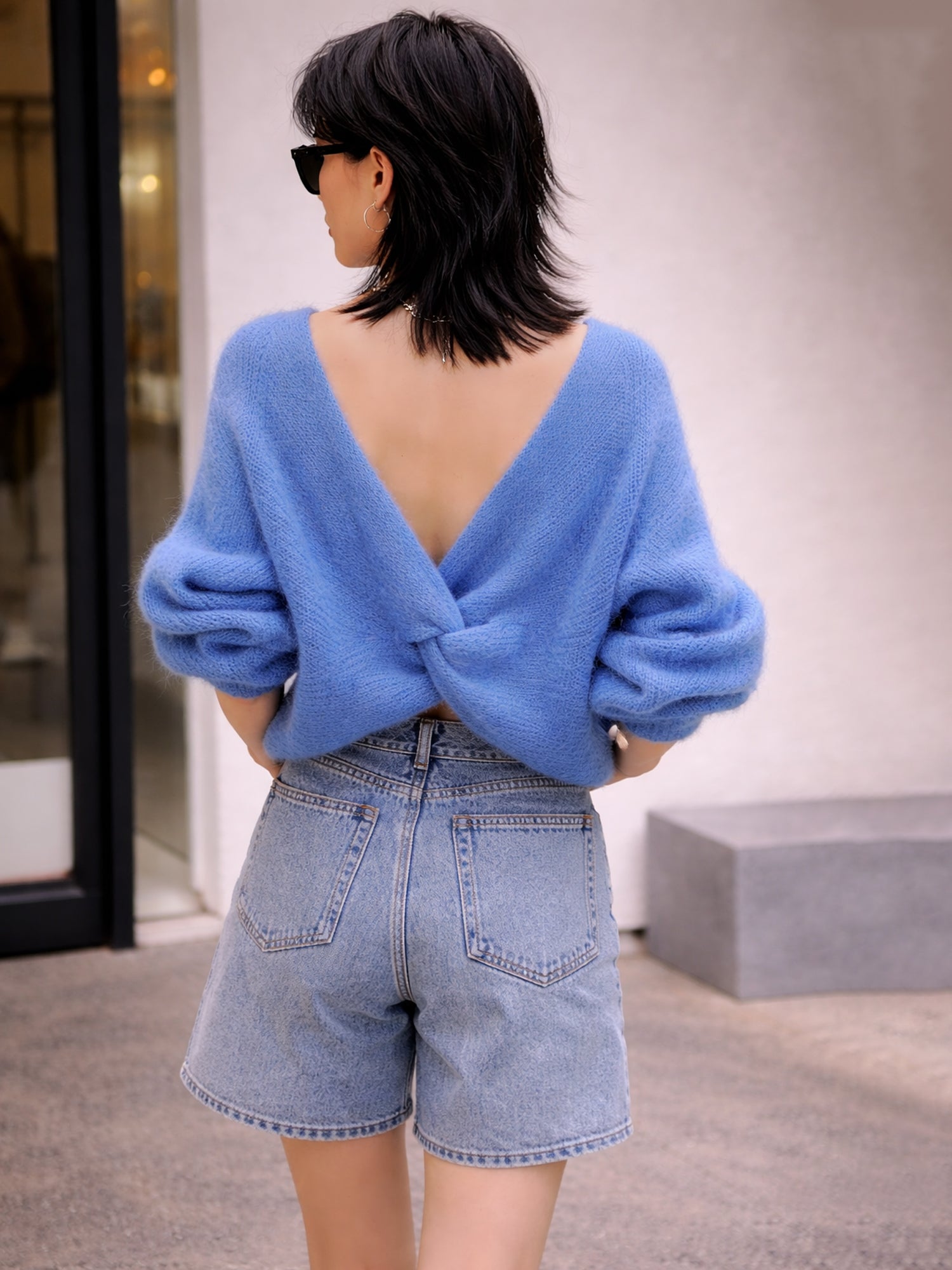 Pullover mit Knotendetail in vielen Farben - Tempel Hamburg