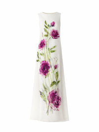 Abendkleid mit digitalem Blumendruck - Tempel Hamburg