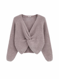 Pullover mit Knotendetail in vielen Farben - Tempel Hamburg