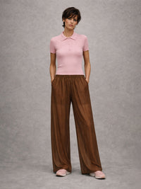 Wide-Leg-Hose aus Lyocell - Tempel Hamburg