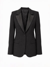 Taillierter Smoking Blazer mit einem Knopf