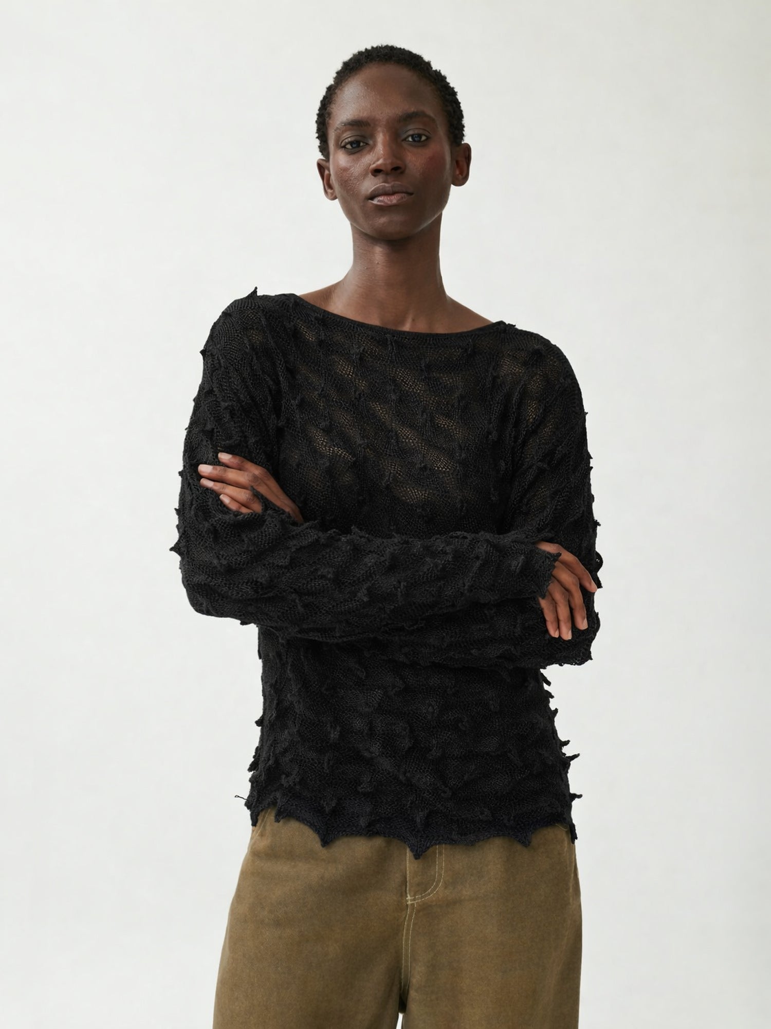 Entspanntes Strickoberteil mit stacheliger Textur - Tempel Hamburg