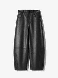 Barrel Lederhose in schwarz