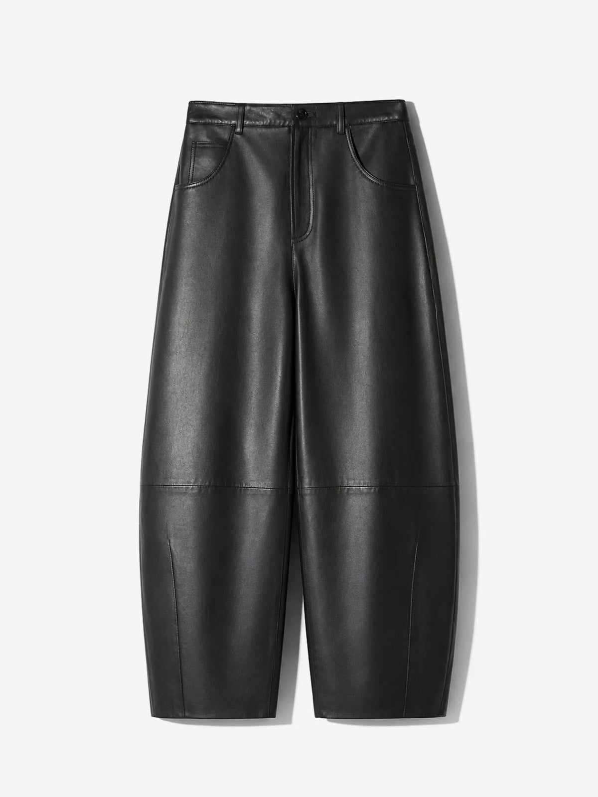 Barrel Lederhose in schwarz